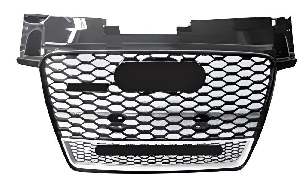 RS-style front grille with Quattro lettering (2008-2014, black) for Audi TT 2006-2014 - image 1