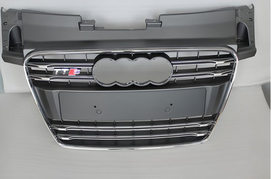 RS-style front grille (2008-2014, black with chrome) for Audi TT 2006-2014 - image 1
