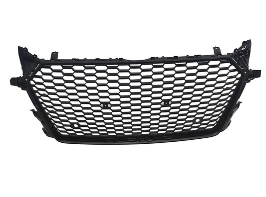 RS-style V-1 front grille (2014-2020, black) for Audi TT 2014-2023 - image 1