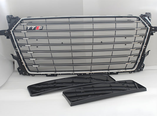 S-style front grille (2014-2020, black) for Audi TT 2014-2023 - image 1