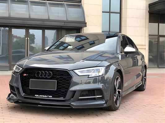Front lip skirt (black) for Audi A3 2020 - Reelken Auto