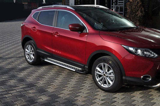 Lateral platforms X5-type (2 EA., alum.) for Nissan Qashqai 2014-2021 - Reelken Auto