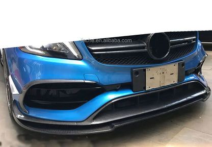 Front lip spoiler (for AMG-Line / A45 AMG HB 2016-2018, black) for Mercedes A-сlass W176 2012-2018 - image 3