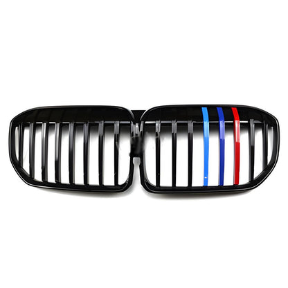 Kidney Grilles 1 Bar (2019-2022, M-Color) for BMW 7 Series G11/G12 2015-2022 - image 2