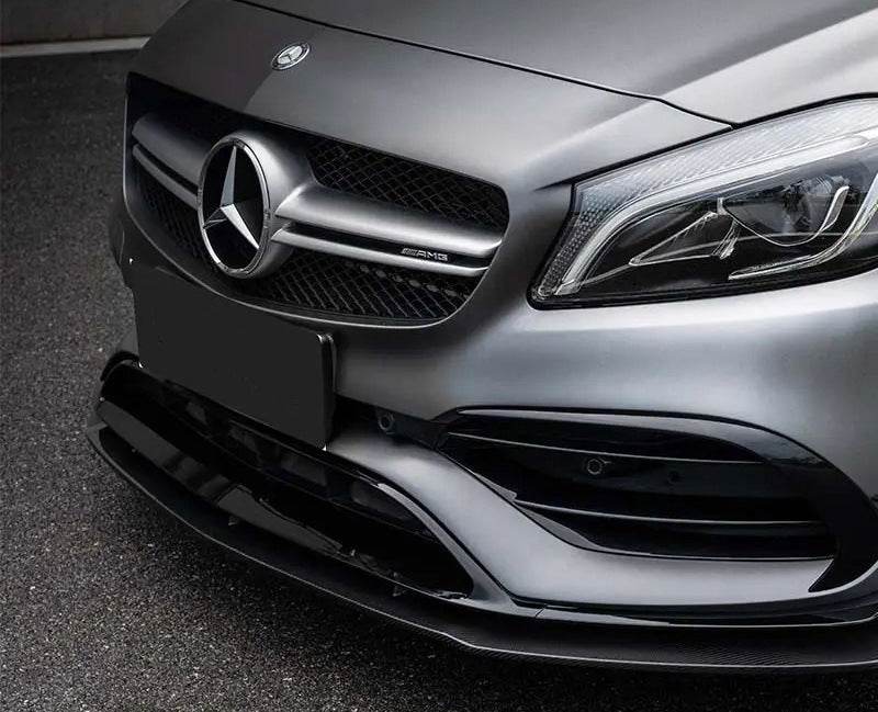 Front lip skirt (black) for Mercedes A-class W176 2012-2018 - Reelken Auto