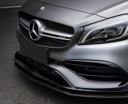 Front lip skirt (black) for Mercedes A-class W176 2012-2018 - Reelken Auto