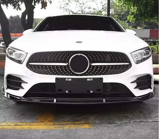 Front lip skirt (black) for Mercedes A-class W177 2018↗ - Reelken Auto