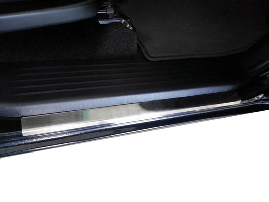 Door sills Carmos (4 pieces, stainless.) for Toyota Hilux 2006-2015 - Reelken Auto