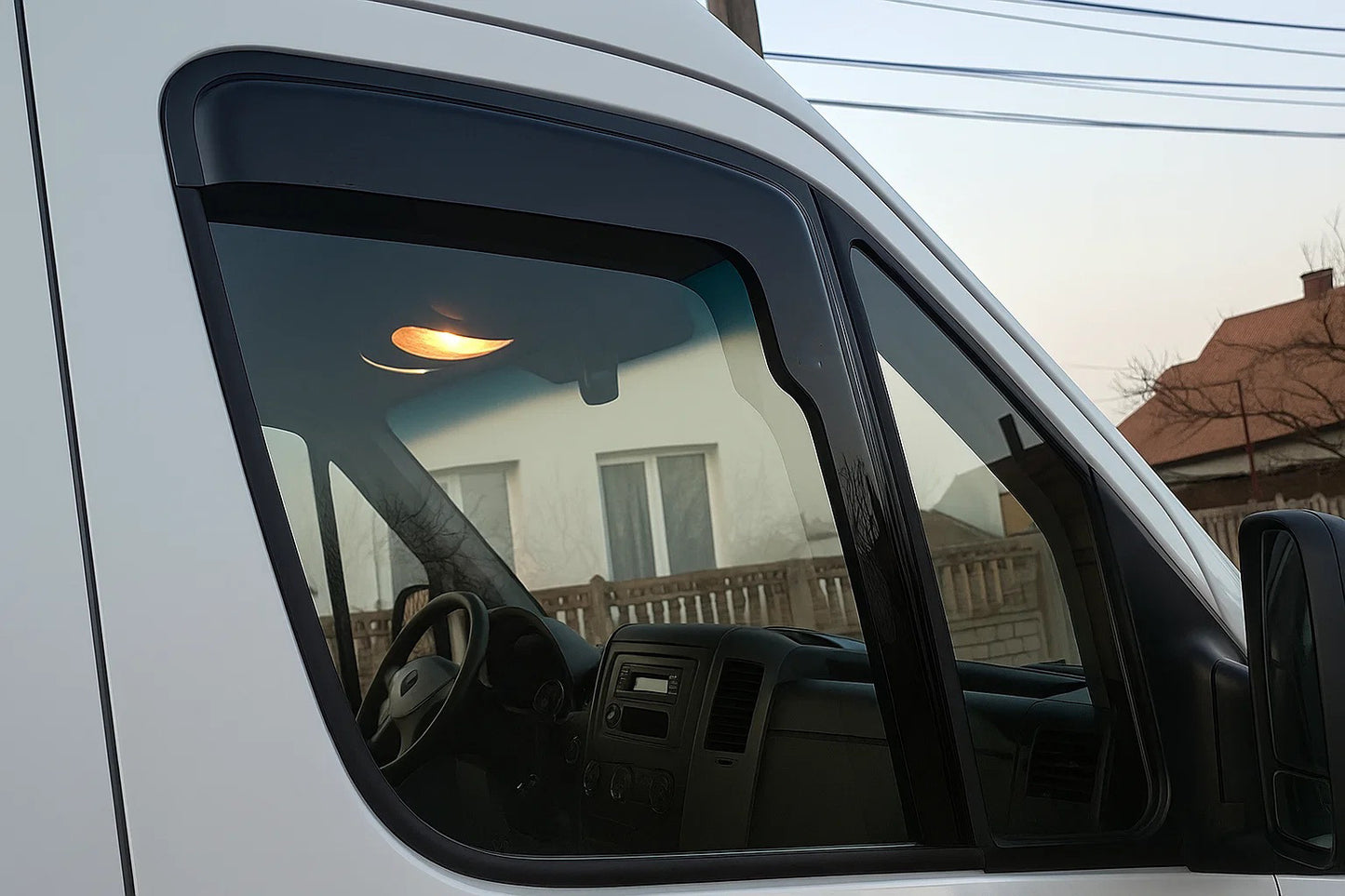 Stick-on Wind Deflectors (2 pcs, HIC) for Mercedes Sprinter W906 2006-2018 - image 2