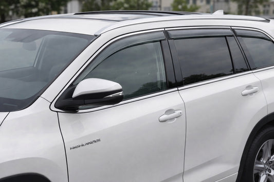 Window Deflectors with Chrome Trim Niken Luxury (6 pcs) for Toyota Highlander 2013-2019 - image 1