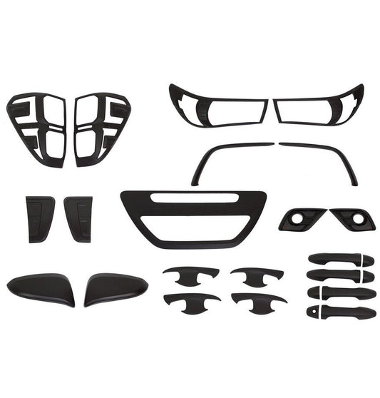 Trim Cover Set (Black ABS) for Toyota Hilux 2015- - image 1