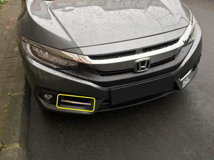 Covers for fog lights Carmos (2 pcs., stainless steel) for Honda Civic Sedan X 2016-2021 - Reelken Auto