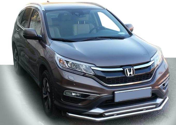 Front protection ST014 (2016-2019, stainless steel) for Honda CRV 2017-2022 - Reelken Auto