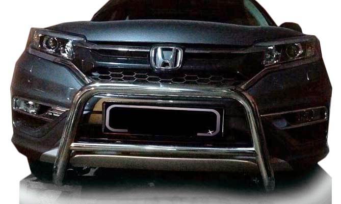 Front protection WT005 (2016-2019, stainless steel) for Honda CRV 2017-2022 - Reelken Auto