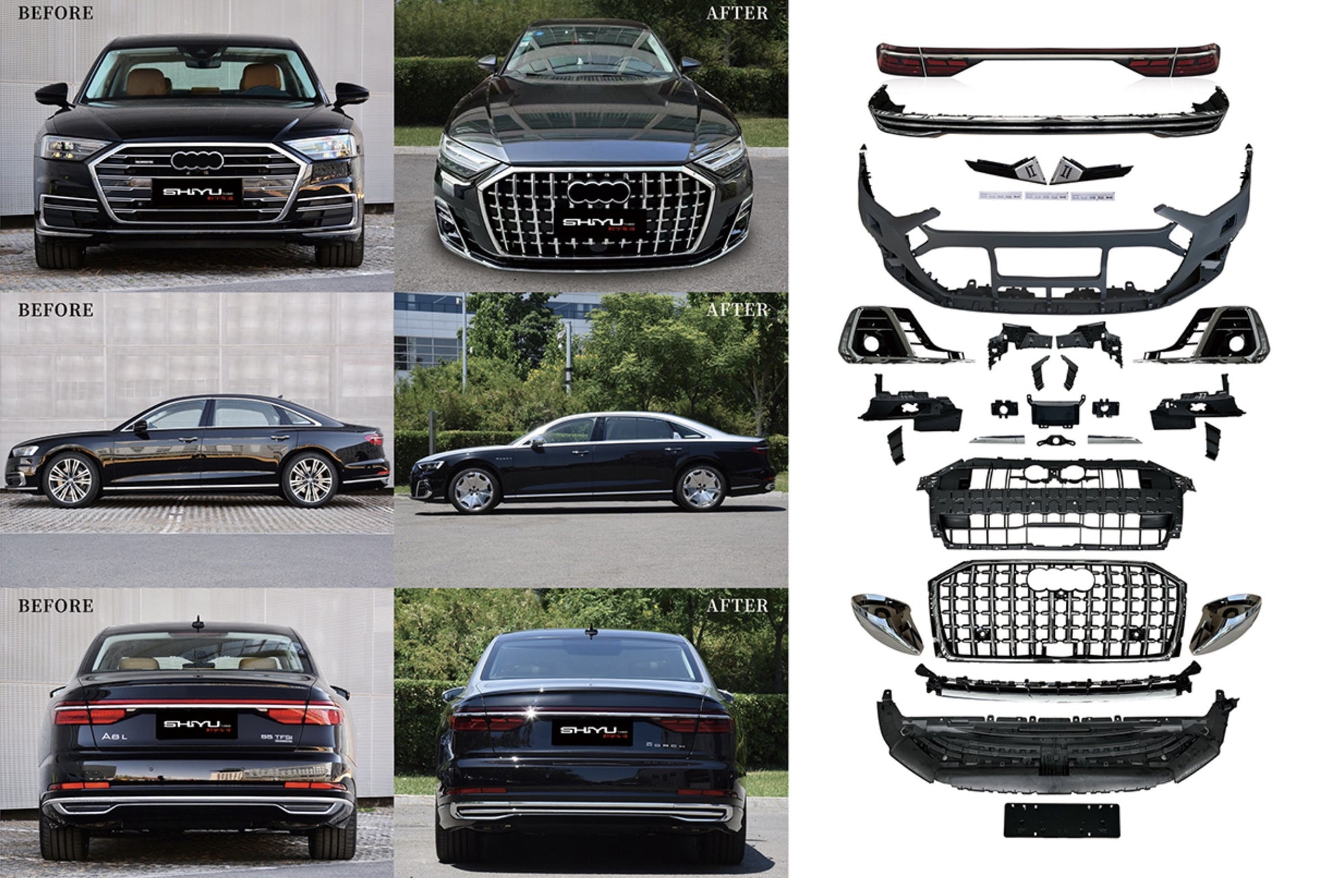 Facelift kit without headlight replacement (to Horch 2025) for Audi A8 2018- - image 1