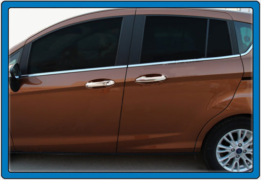 Covers for handles (4 pieces, stainless steel.) for Ford B-Max 2012-2017 - image 1