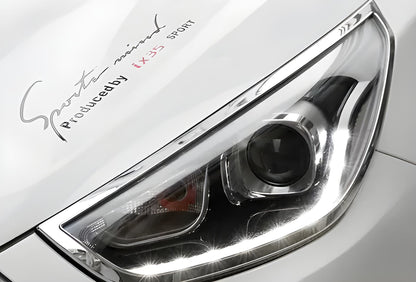 Headlight Covers (2013-2015, 2 pcs, plastic) for Hyundai IX-35 2010-2015 - image 1