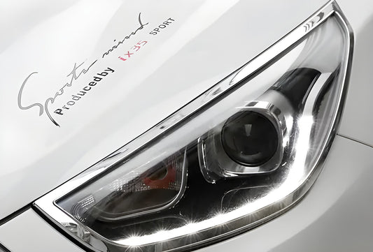 Headlight Covers (2013-2015, 2 pcs, plastic) for Hyundai IX-35 2010-2015 - image 1