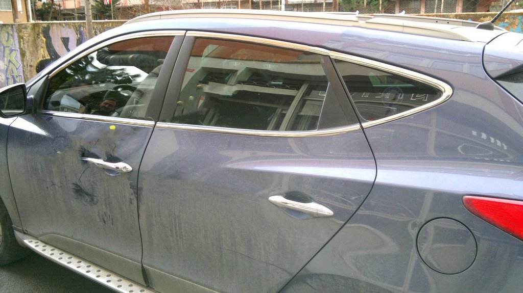 Full glass bezel (10 pcs, stainless steel.) for Hyundai IX-35 2010-2015 - Reelken Auto