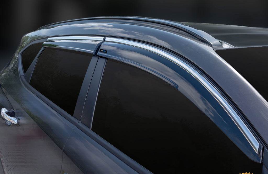 Windshields with chrome (4 pcs, Sunplex Chrome) for Hyundai Tucson TL 2016-2021 - Reelken Auto