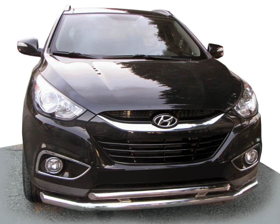 Front arc ST014-2 (stainless) for Hyundai IX-35 2010-2015 - Reelken Auto