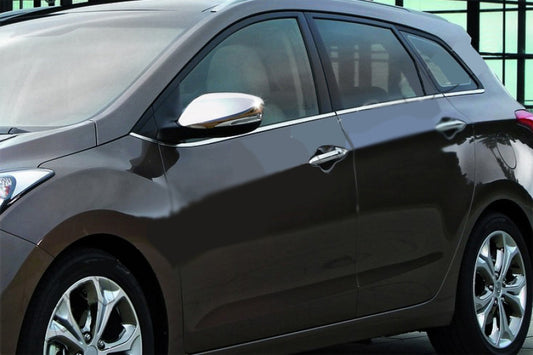 Lining the mirror with the cutout for the turn (2 pieces, stainless steel) for Hyundai I-30 2012-2017 - image 1