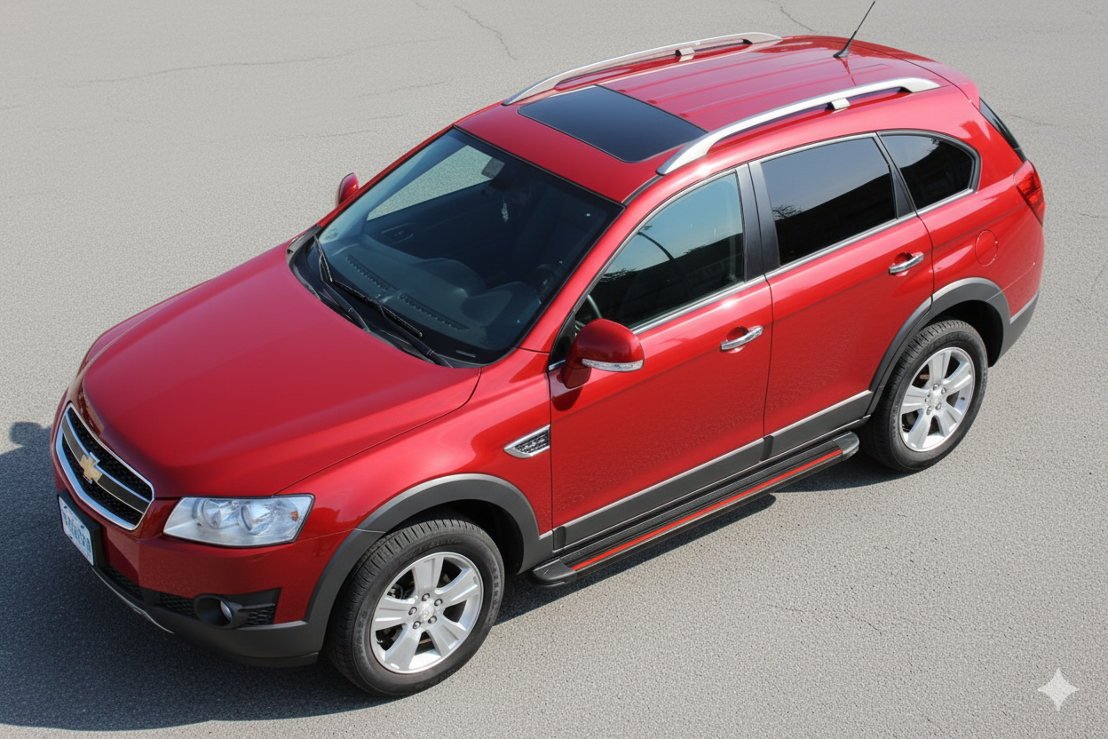 Side Steps Maya Red (2 pcs, Aluminum) for Chevrolet Captiva 2006-2019 - image 1