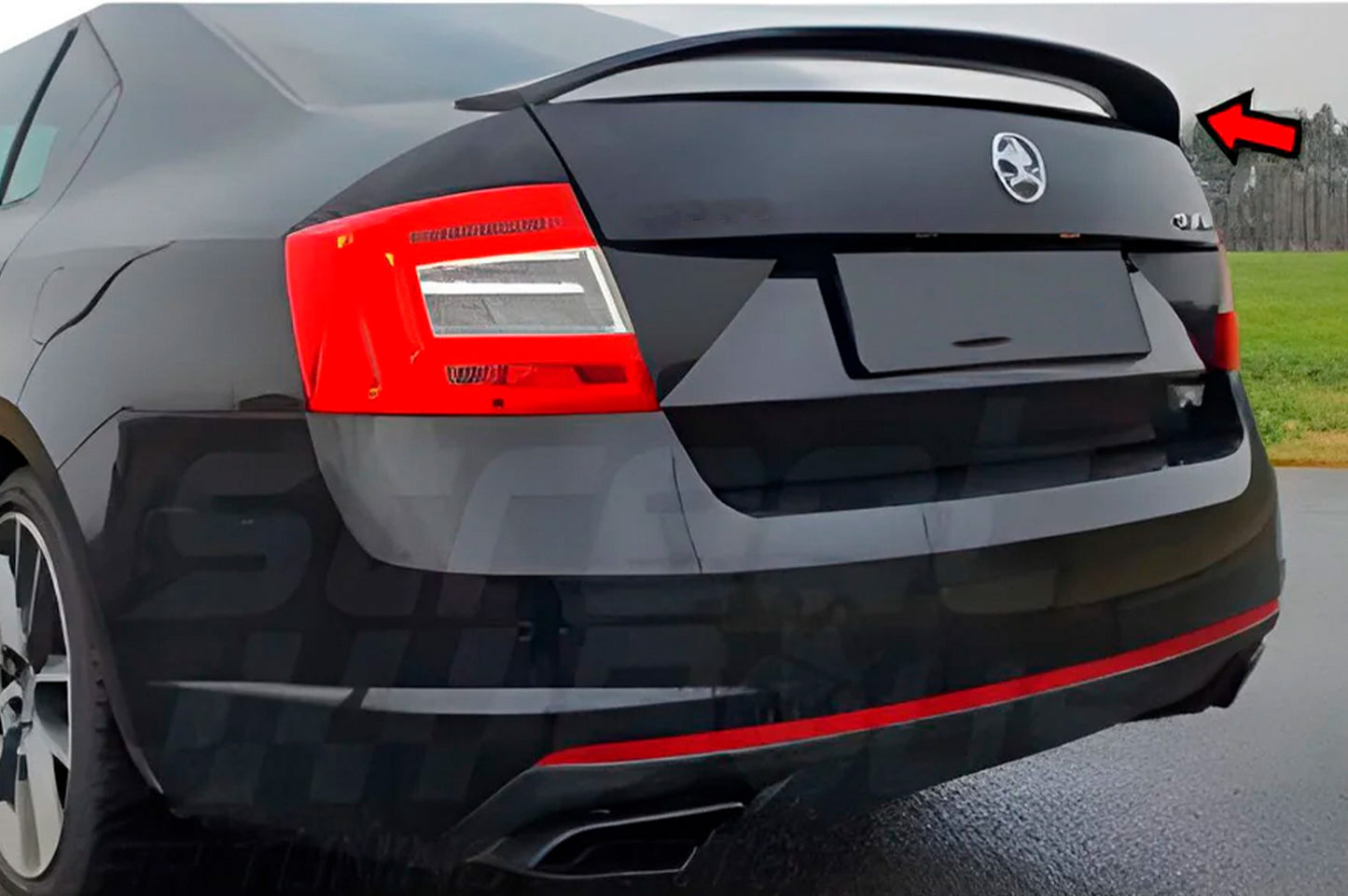Spoiler DPT V-5 (Gloss Black) for Skoda Octavia III A7 2013-2019 - image 3