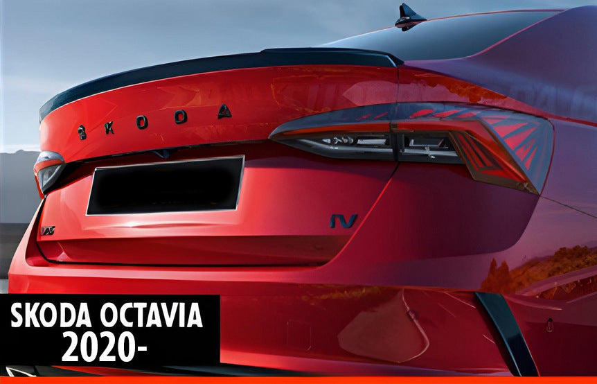 DPT V-1 Spoiler (Gloss Black) for Skoda Octavia IV A8 2020- - image 1
