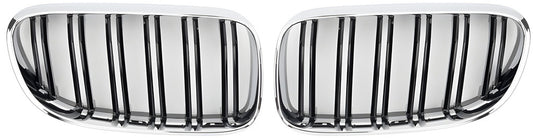 M-Look Kidney Grilles (for 2010-2013, Gloss Black with Chrome Trim) for BMW 3 Series E92/E93 2006–2013 - image 2