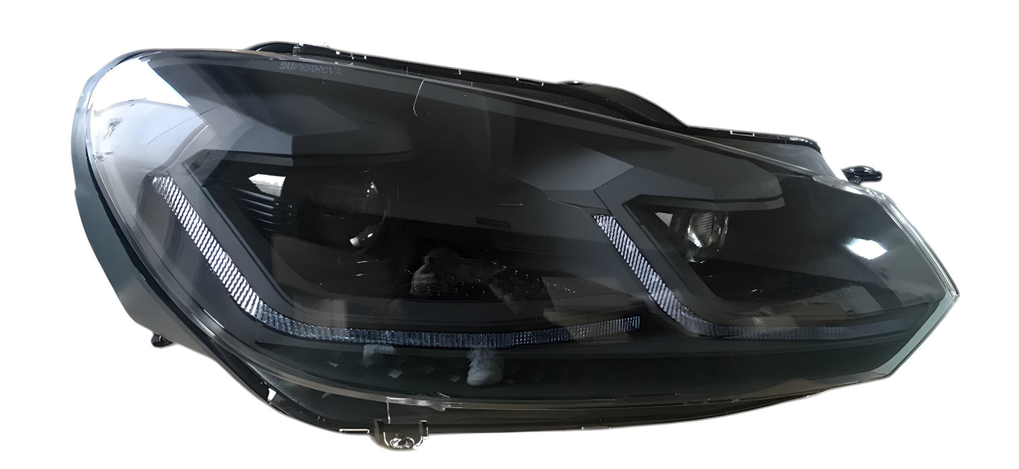 Front Headlights Golf 7 Style Black (2 pcs) for Volkswagen Golf 6 2008-2014 - image 1