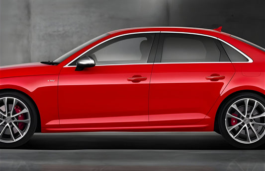 Side sills DPT V-2 (black gloss) for Audi A4 B8 2007-2015 - image 1