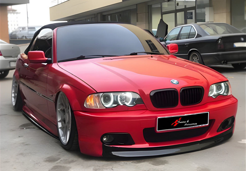 Front Lip DPT V-2 (For M Sport, Gloss Black) for BMW 3 Series E46 1998-2006 - image 1