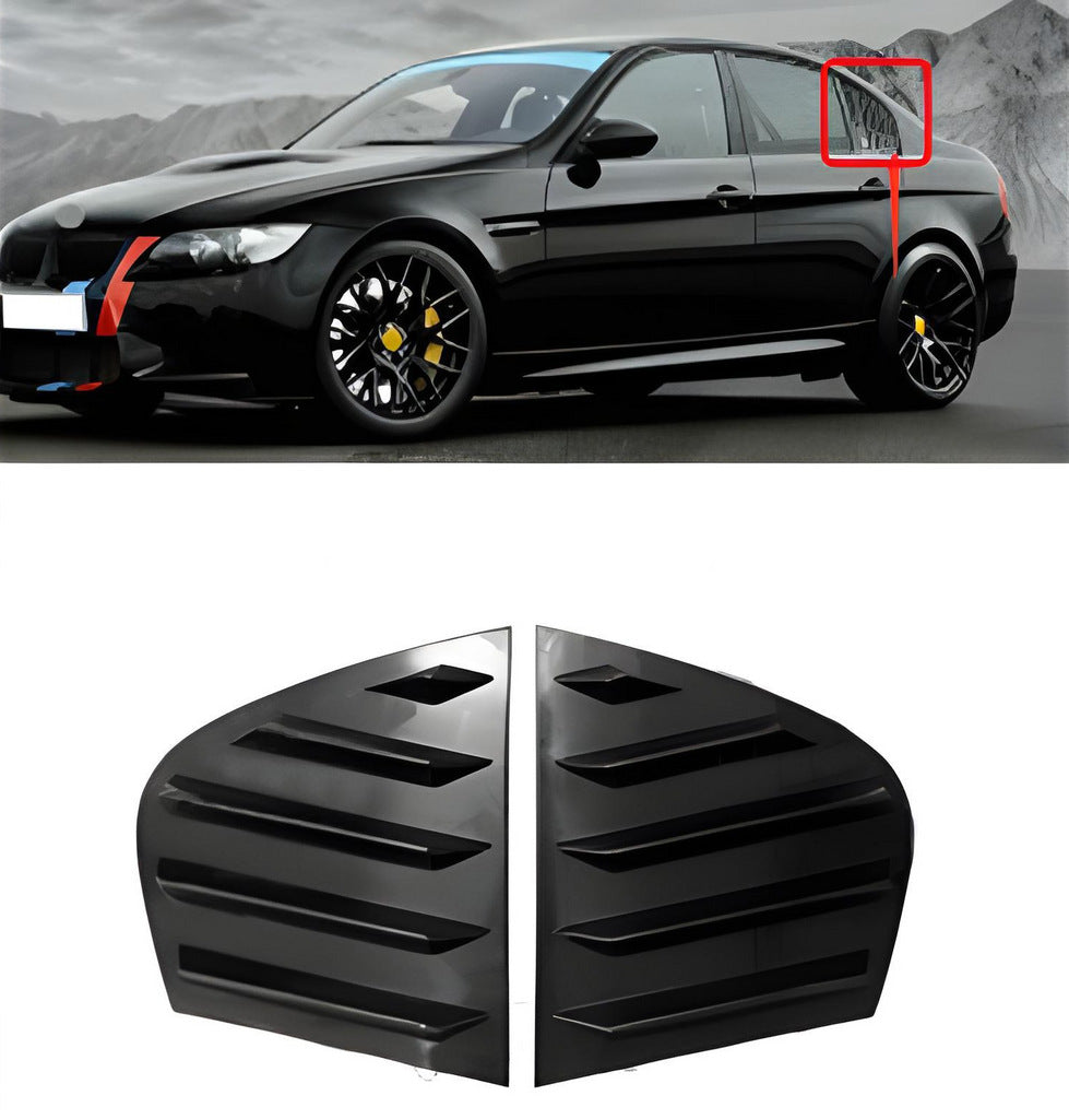 Rear Window Covers DPT (Gloss Black, 2pcs) for BMW 3 Series E90/E91 2005-2011 - image 1