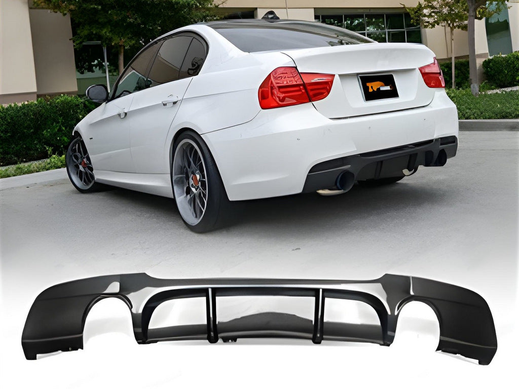 Rear Diffuser DPT V-4 (for E90 M-Sport, Gloss Black) for BMW 3 Series E90/E91 2005-2011 - image 1