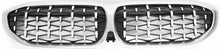 Diamond Silver Kidney Grilles (2018-2022, matte chrome trim) for BMW 3 Series G20/G21 2018- - image 2