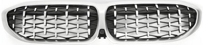 Diamond Silver Kidney Grilles (2018-2022, matte chrome trim) for BMW 3 Series G20/G21 2018- - image 2