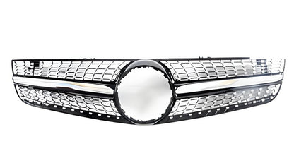 Front Grille Diamond Black (2008-2011) for Mercedes SL R230 2001-2011 - image 2
