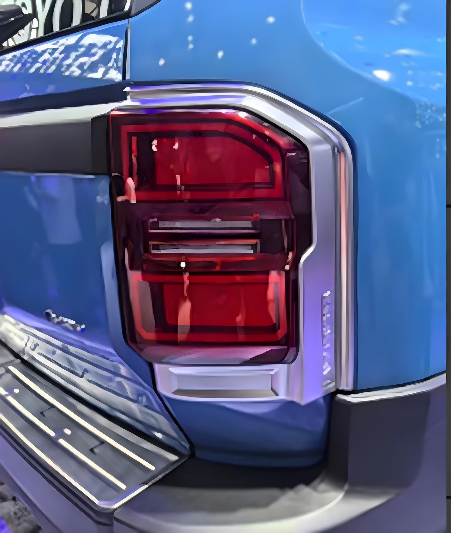 Chrome Tail Light Covers for Toyota Land Cruiser Prado 250 2023- - image 5
