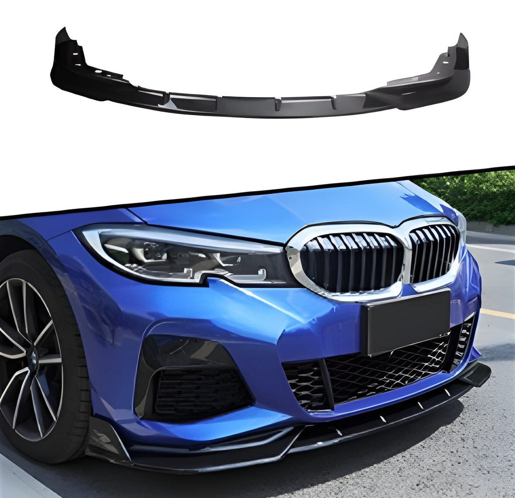 Front Lip DPT V-2 (For M Technic, Gloss Black) for BMW 3 Series G20/G21 2018- - image 1