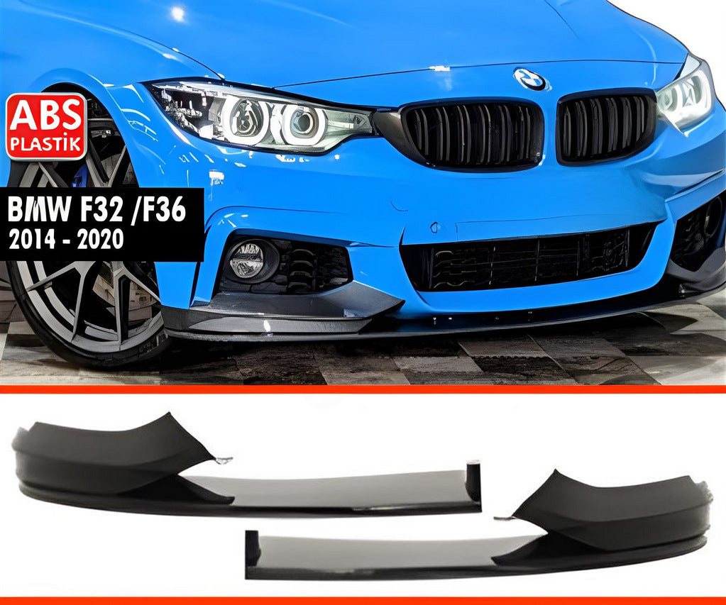 Front Lip DPT V-4 (for M Technic, Gloss Black) for BMW 4 Series F32/F33/F36 2012-2020 - image 1