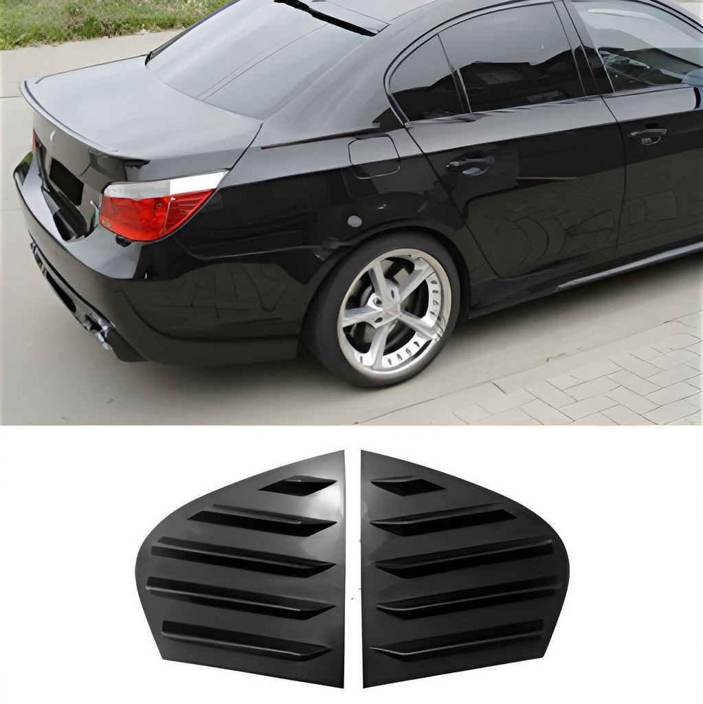 Rear Window Covers DPT (Gloss Black, 2pcs) for BMW 5 Series E60/E61 2003-2010 - image 1