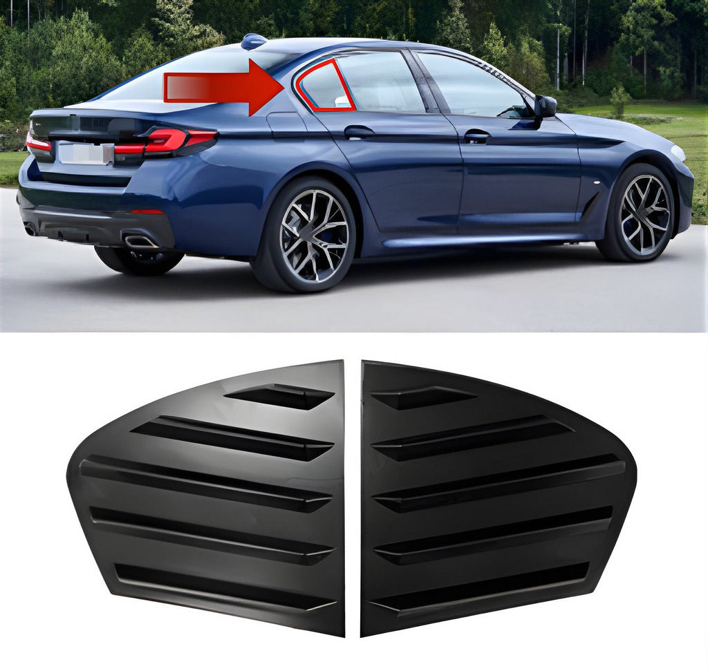 Rear Window Covers DPT (Gloss Black, 2pcs) for BMW 5 Series G30/G31 2017-2023 - image 1