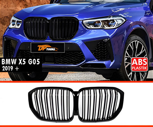 Kidney Grilles M-Look DPT (2018-2022, Gloss Black) for BMW X5 G05 2019- - image 2