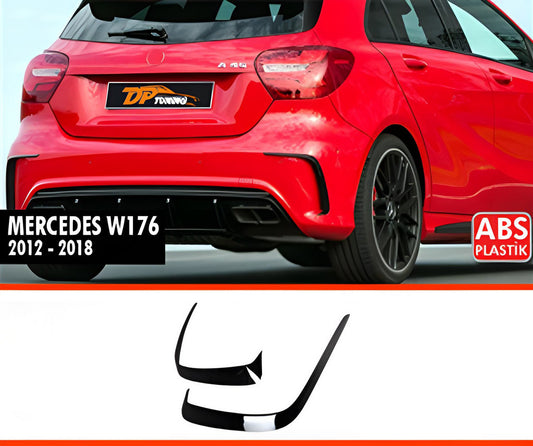 Rear Spoiler Extensions DPT (Gloss Black) for Mercedes A-сlass W176 2012-2018 - image 1