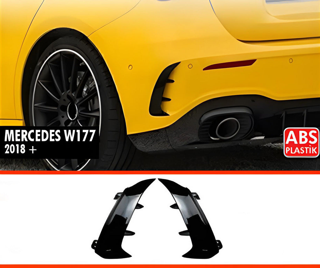 Rear Spoiler Extensions DPT (Gloss Black) for Mercedes A-сlass W177 2018- - image 1
