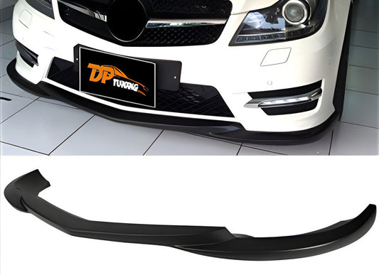 Front Bumper Lip DPT V2 (2011-2015, Gloss Black) for Mercedes C-class W204 2007-2015 - image 1