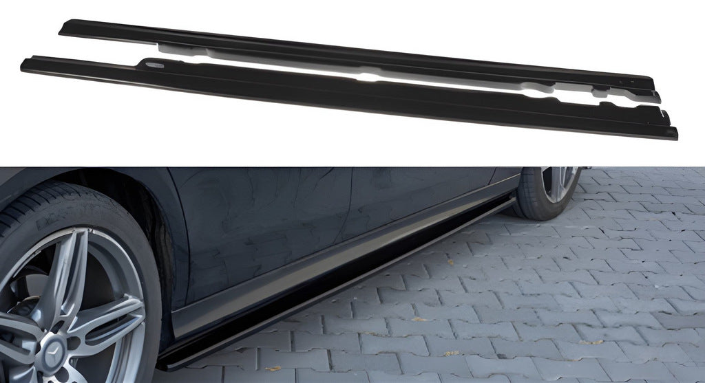 Side sills DPT (black gloss) for Mercedes E-class W213 2016-2023 - image 1