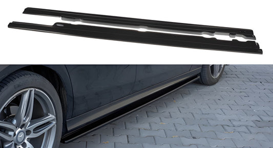 Side Skirts DPT (Gloss Black) for Mercedes E-сlass W213 2016-2023 - image 1