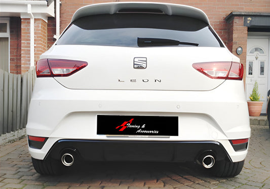 Rear Diffuser DPT V-1 (Gloss Black) for Seat Leon 2013-2020 - image 1